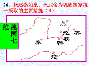 考点概述秦始皇汉武帝为巩固国家统一采取的主要措施课件.ppt（58页）