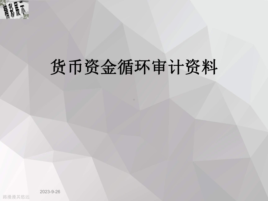 货币资金循环审计资料课件.ppt（34页）_第1页