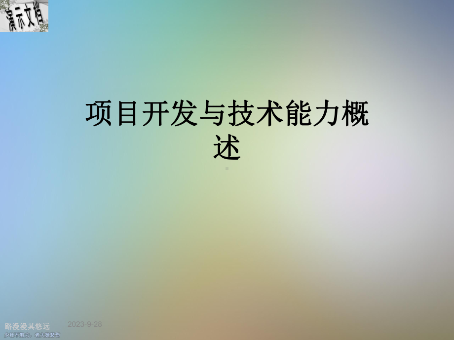 项目开发与技术能力概述课件.ppt（31页）_第1页