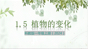 1.5 植物的变化（ppt课件）-2024新教科版一年级上册《科学》.pptx