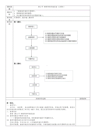 1.2 物联网的终端设备 教案（表格式） -2024新清华大学版八年级上册《信息技术》.docx