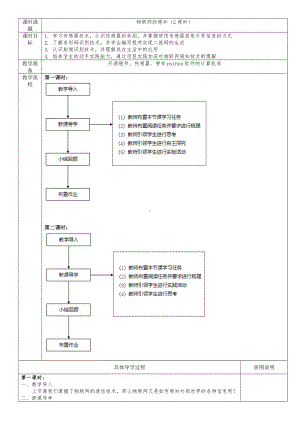 1.3 物联网的感知 教案（表格式） -2024新清华大学版八年级上册《信息技术》.docx