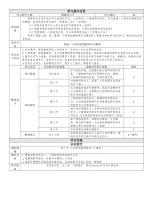 1.1 从互联网到物联网 教案（表格式） -2024新清华大学版八年级上册《信息技术》.docx