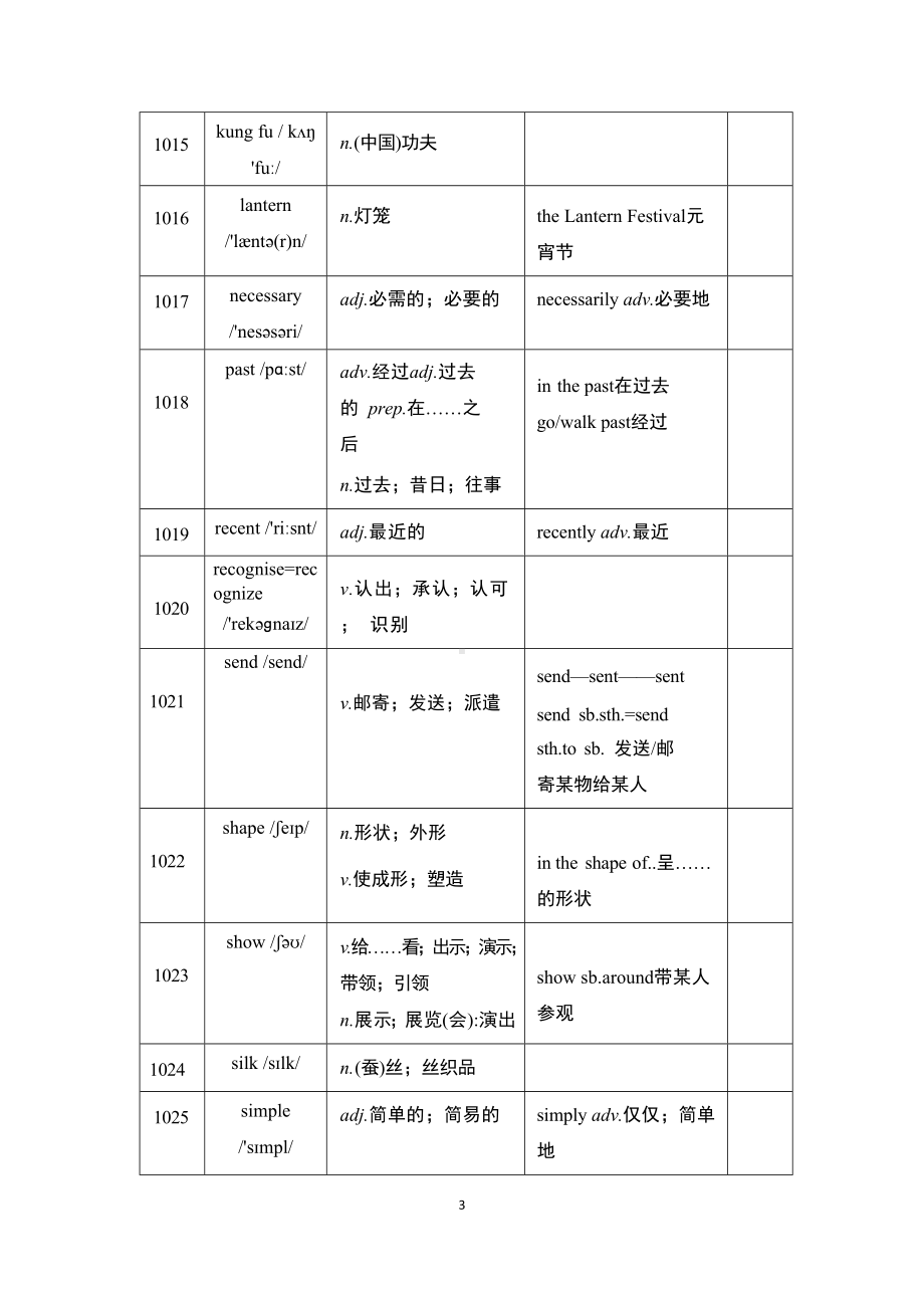 主题十 节假日活动与文化习俗 外研版2024-2025学年辽宁省中考英语.doc_第3页