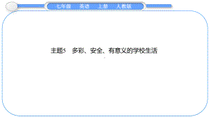 2024新人教版七年级上册《英语》期末专题复习习题专题二　主题阅读 主题5　多彩、安全、有意义的学校生活 ppt课件.pptx
