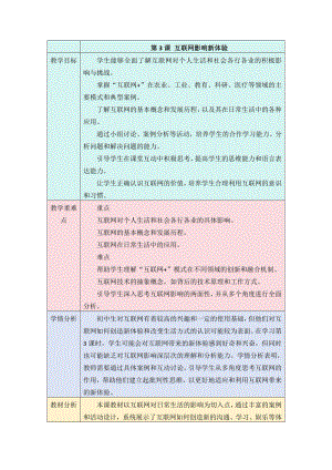 第一单元第三节课《互联网影响新体验》教学设计-2024新人教版七年级全一册《信息科技》.docx