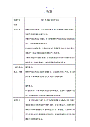 第6课《数字身份辨设备》　教案　-2024新人教版七年级全一册《信息科技》.docx