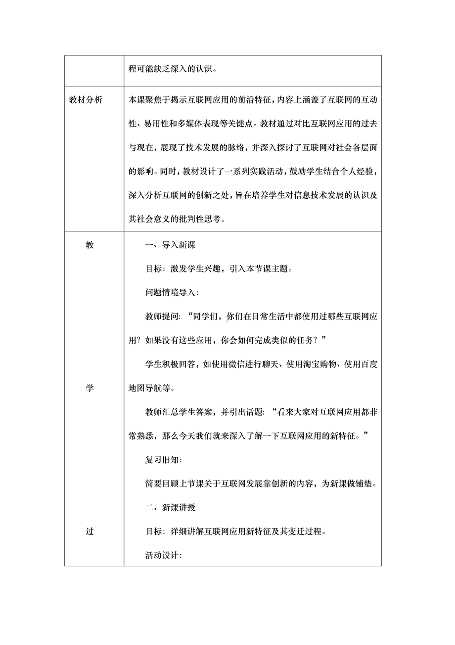 第一单元 第2课《互联网应用新特征》教学设计 -2024新人教版七年级全一册《信息科技》.docx_第2页