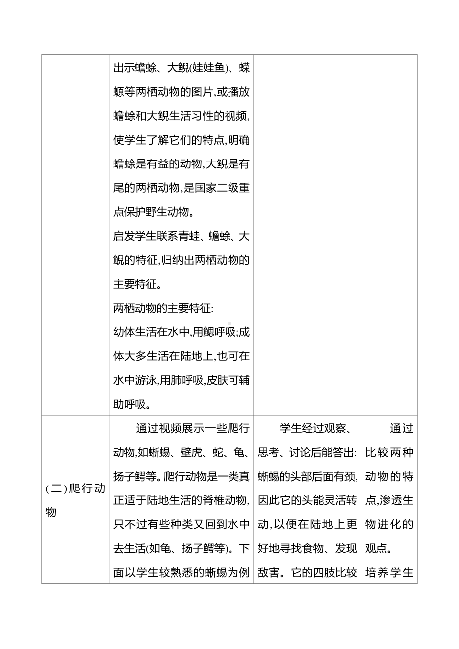 2.2.2.2两栖动物和爬行动物教案-2024新人教版七年级上册《生物》.docx_第3页