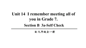 Unit 14 I remember meetingall of you in Grade 7 第5课时(B 3a-Self Check)课件人教新目标版九年级英语全册.pptx