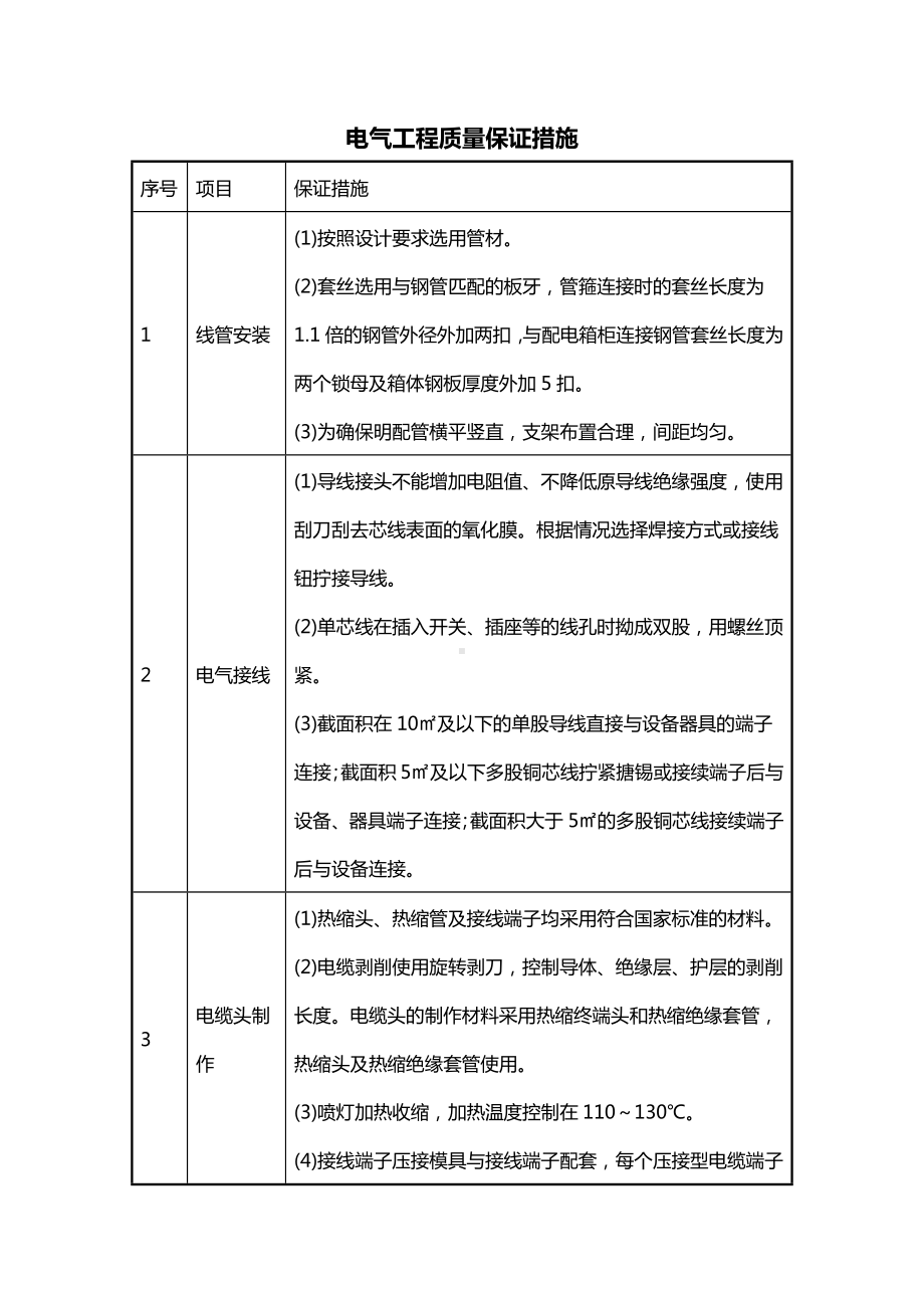 电气工程质量保证措施.docx_第1页