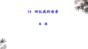 回忆我的母亲 课件统编版（2024）语文七年级上册.ppt