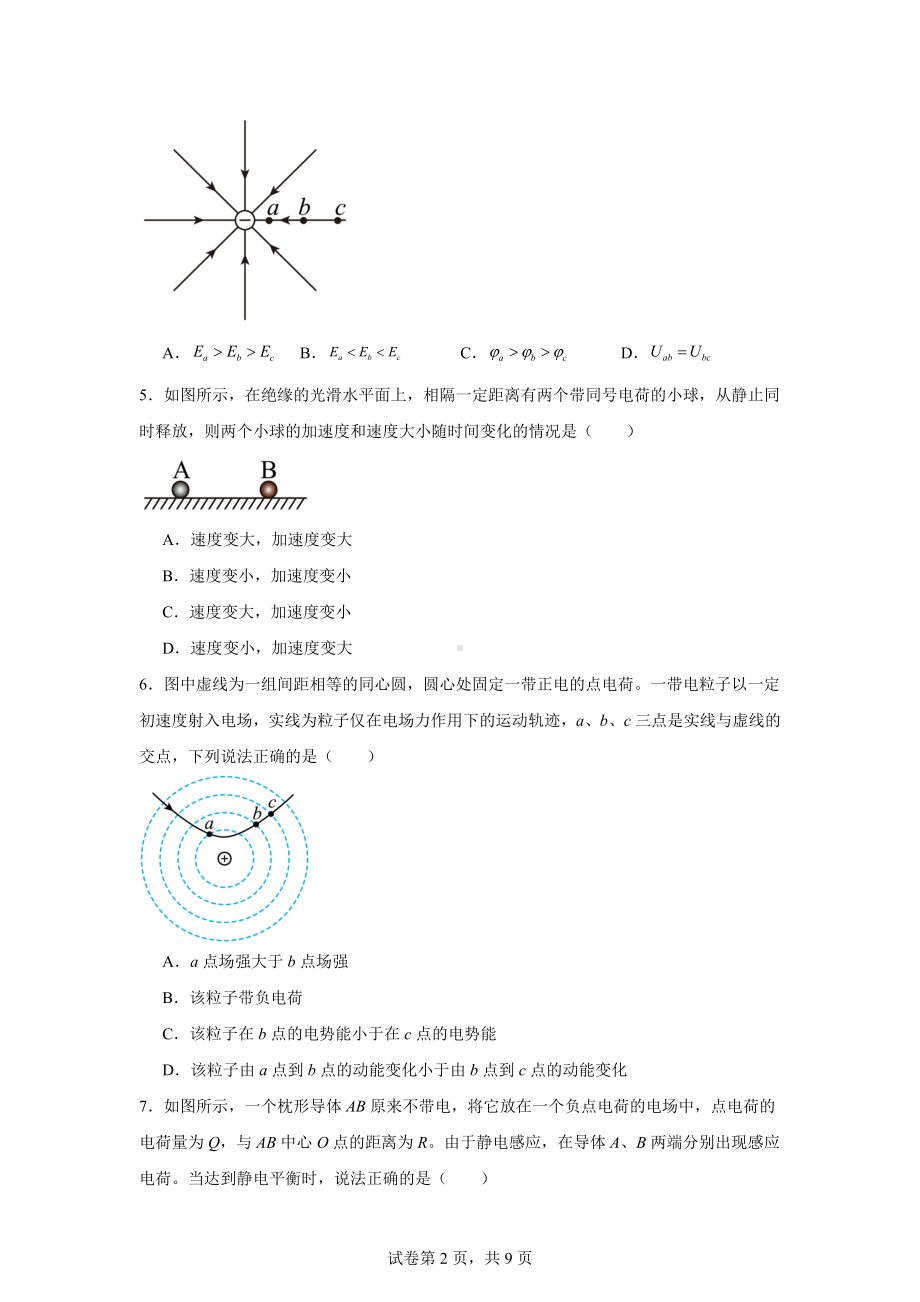 北京市第十一学校顺义学校2024-2025学年高二上学期10月考试物理试卷.docx_第2页