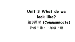 Unit 3 What do we look like 第3课时 Communicate （ppt课件） (共20张PPT)-2024新沪教版（三起）三年级上册《英语》.pptx