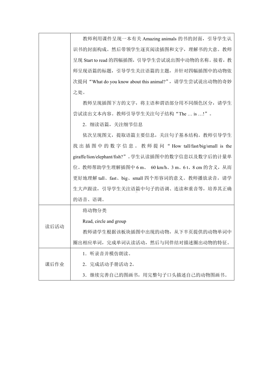 PEP三上英语Unit 3Part B Start to read优质课教学设计.docx_第2页