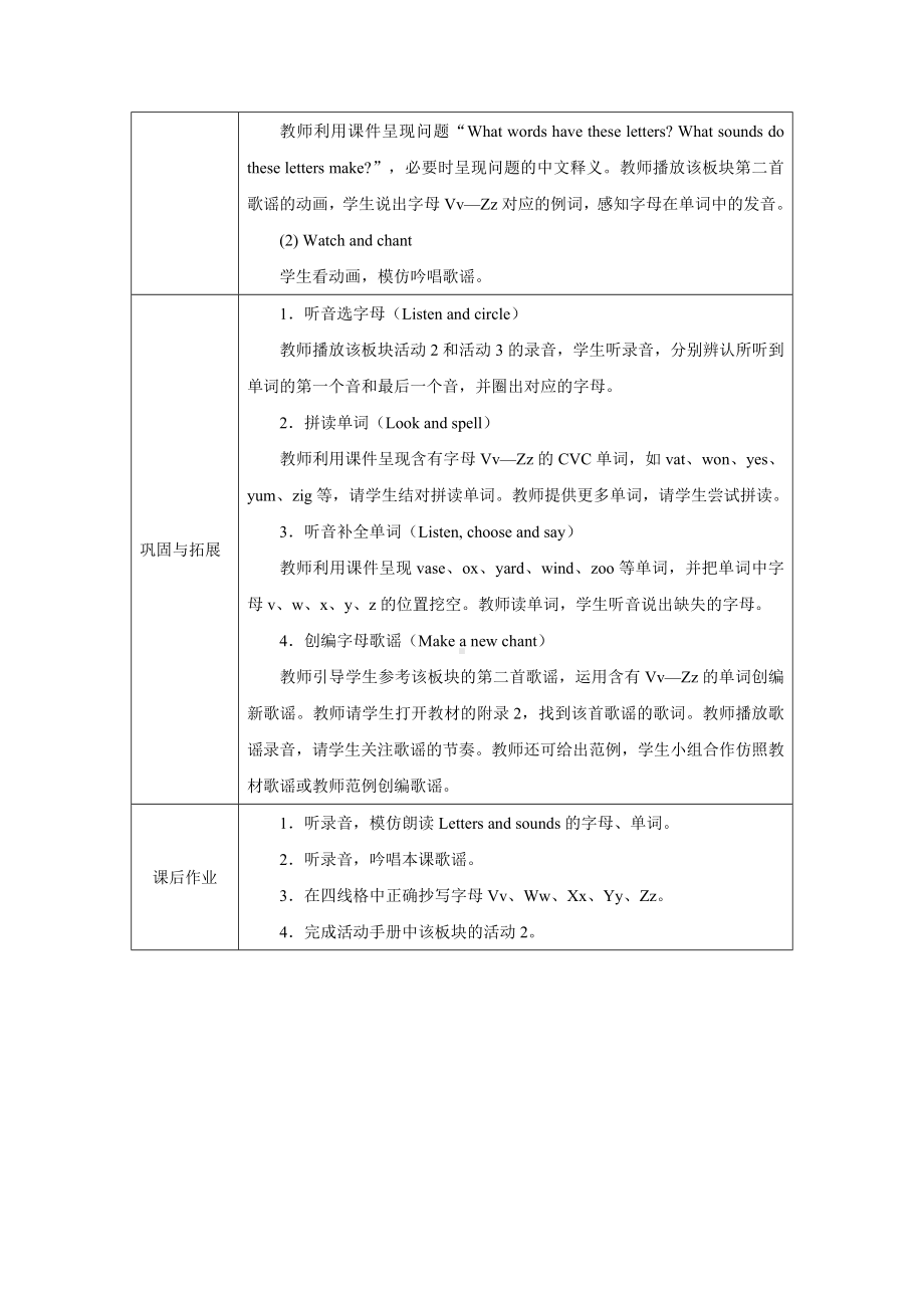 PEP三上英语Unit 6Part A Letters and sounds优质课教学设计.docx_第2页