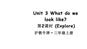 Unit 3 What do we look like 第2课时 Explore （ppt课件） (共31张PPT)-2024新沪教版（三起）三年级上册《英语》.pptx