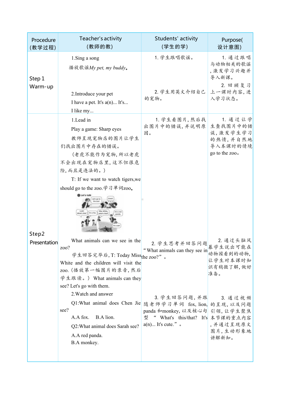 Unit 3 Amazing animals Part B Let's talk&Let's learn大单元整体教学设计.docx_第3页