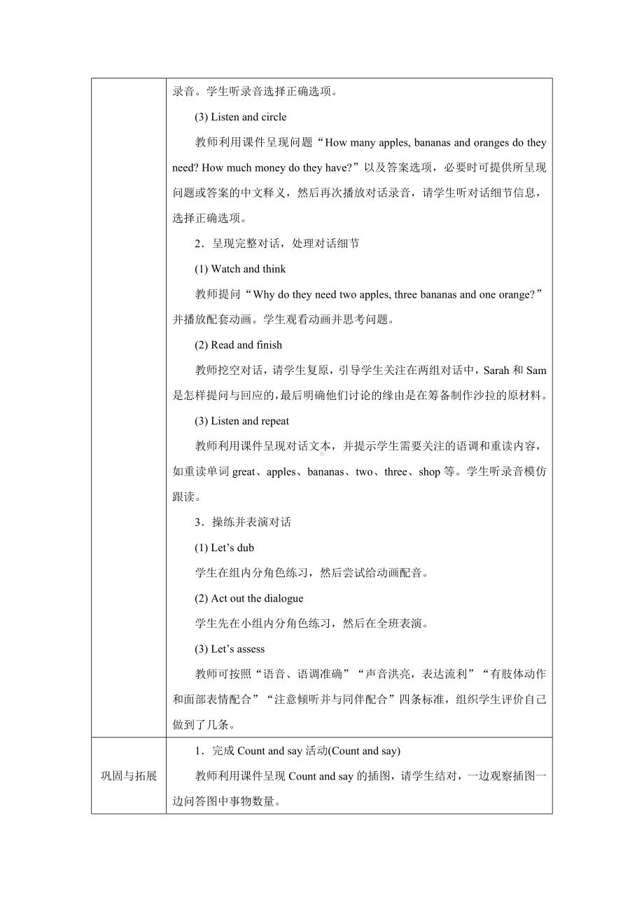 PEP三上英语Unit 6Part B Let's talk教学设计.docx_第2页