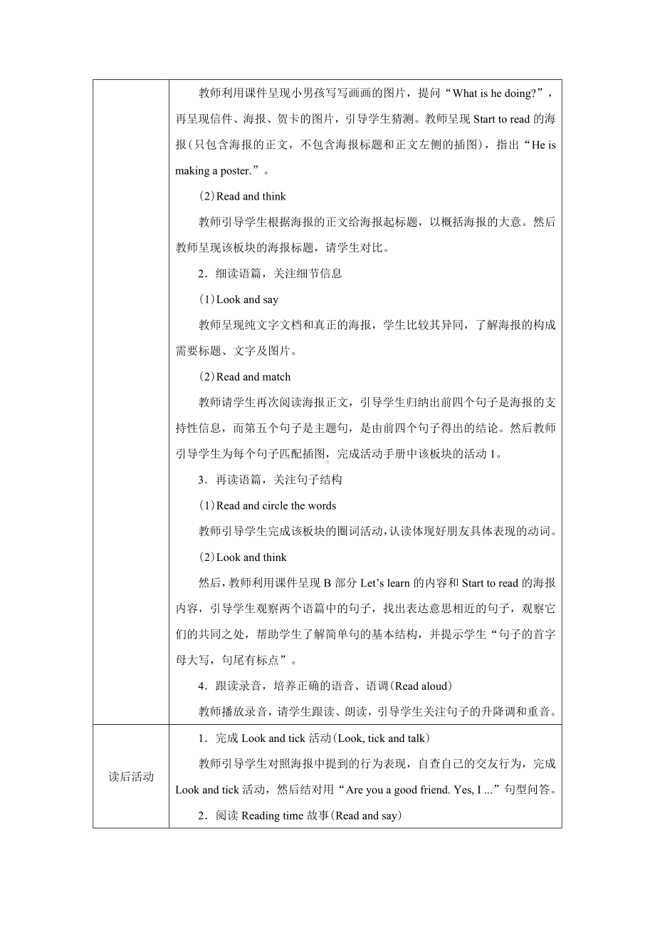 PEP三年级上英语Unit 1 Part B Start to read 优质课教学设计.docx_第2页