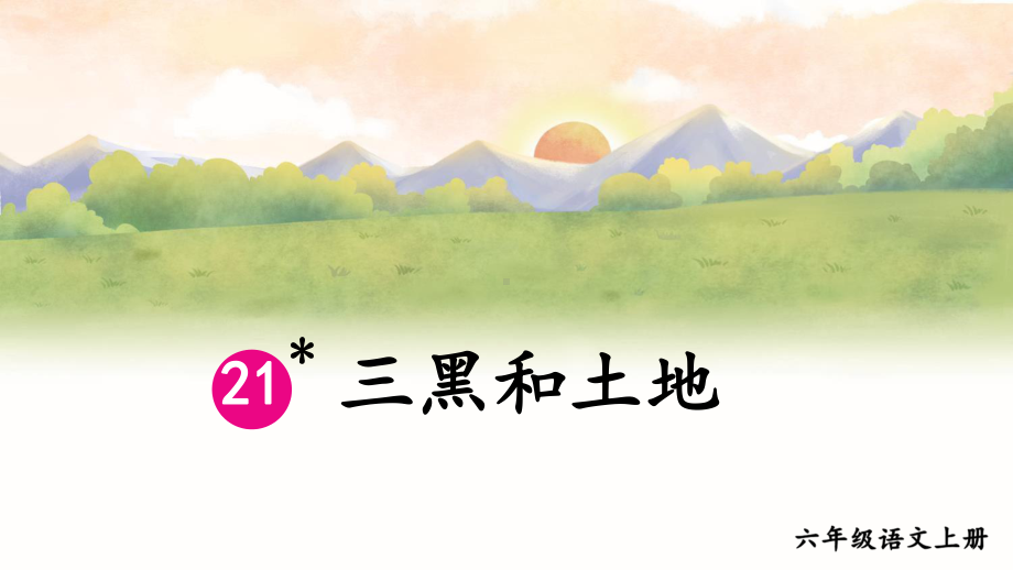 2023年新部编版六年级语文上册《三黑和土地》课件.ppt_第1页