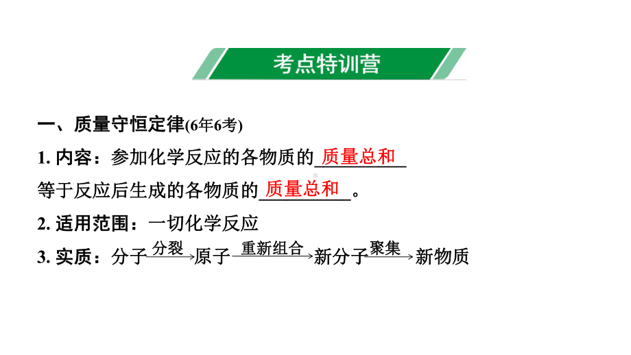 2024北京中考化学二轮复习专题 第18讲 质量守恒定律及化学方程式 （课件）.pptx_第2页