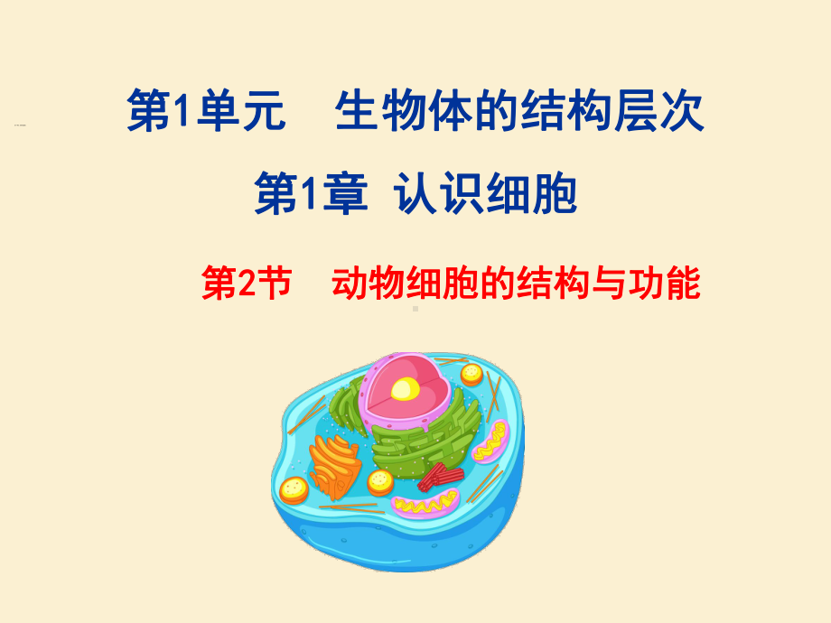 1.2动物细胞的结构与功能ppt课件-2024新苏教版七年级上册《生物》.pptx_第1页