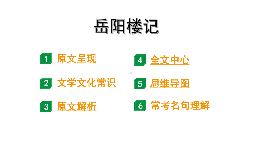 2024安徽中考语文二轮课标文言篇逐篇梳理 岳阳楼记“三行翻译法”（课件）.pptx_第1页