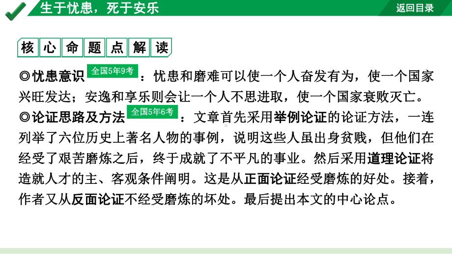 2024成都语文中考试题研究备考 古诗文阅读 生于忧患死于安乐（练）【课件】.pptx_第2页