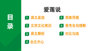 2024成都语文中考试题研究备考 古诗文阅读 爱莲说“三行对译”（讲）【课件】.pptx