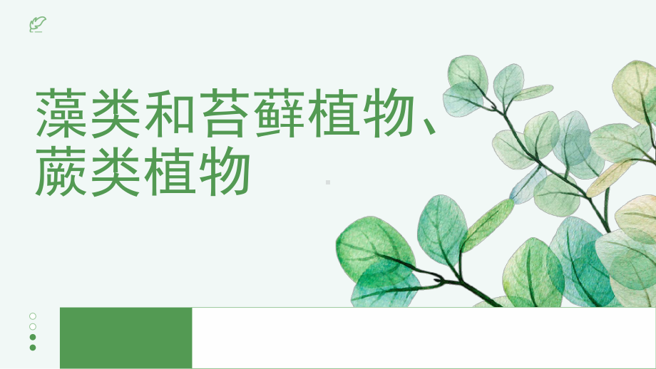 2.3.1 藻类和苔藓植物、蕨类植物同步教学ppt课件-2024新苏教版七年级上册《生物》.pptx_第1页