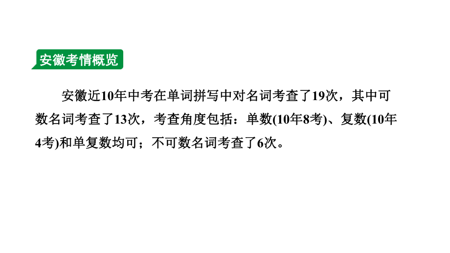 2024安徽中考英语二轮复习 微专题 名词填空（针对单词拼写）（课件）.pptx_第2页