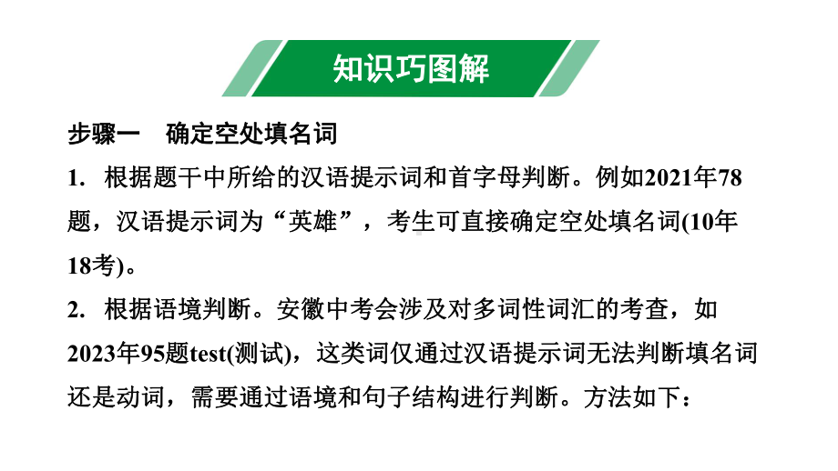 2024安徽中考英语二轮复习 微专题 名词填空（针对单词拼写）（课件）.pptx_第3页