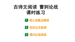 2024成都语文中考试题研究备考 古诗文阅读 曹刿论战 课时练习【课件】.pptx