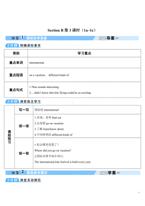 人教新目标版九年级全一册英语Unit 5 Section B 第3课时(导学案).doc