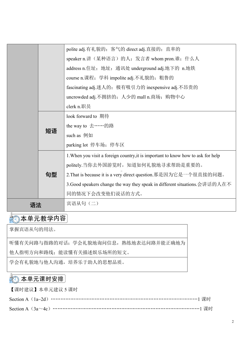 人教新目标版九年级全一册英语Unit 3Section A 第1课时(导学案).doc_第2页