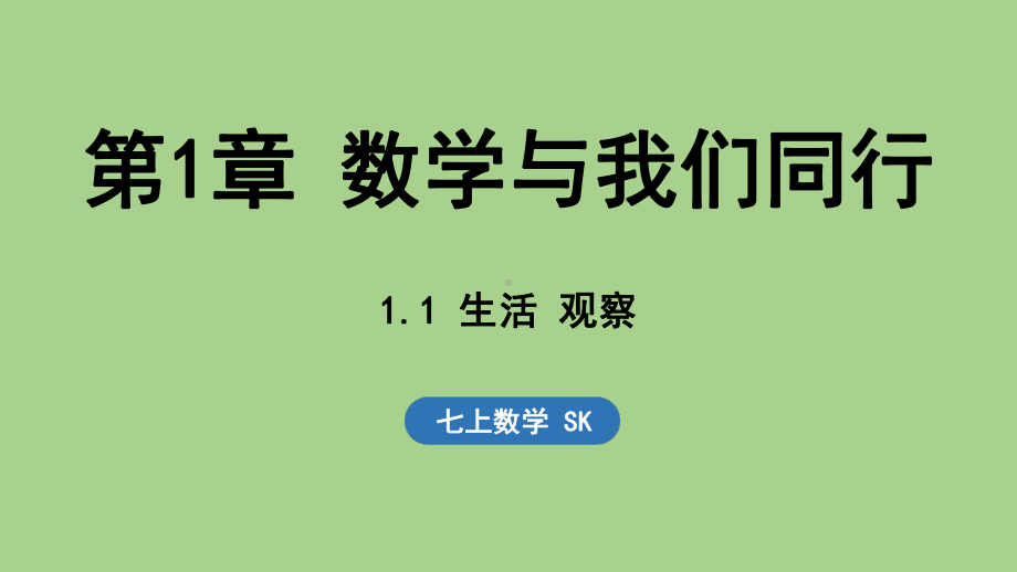 1.1 生活 观察（课件）苏科版（2024）数学七年级上册.pptx_第1页