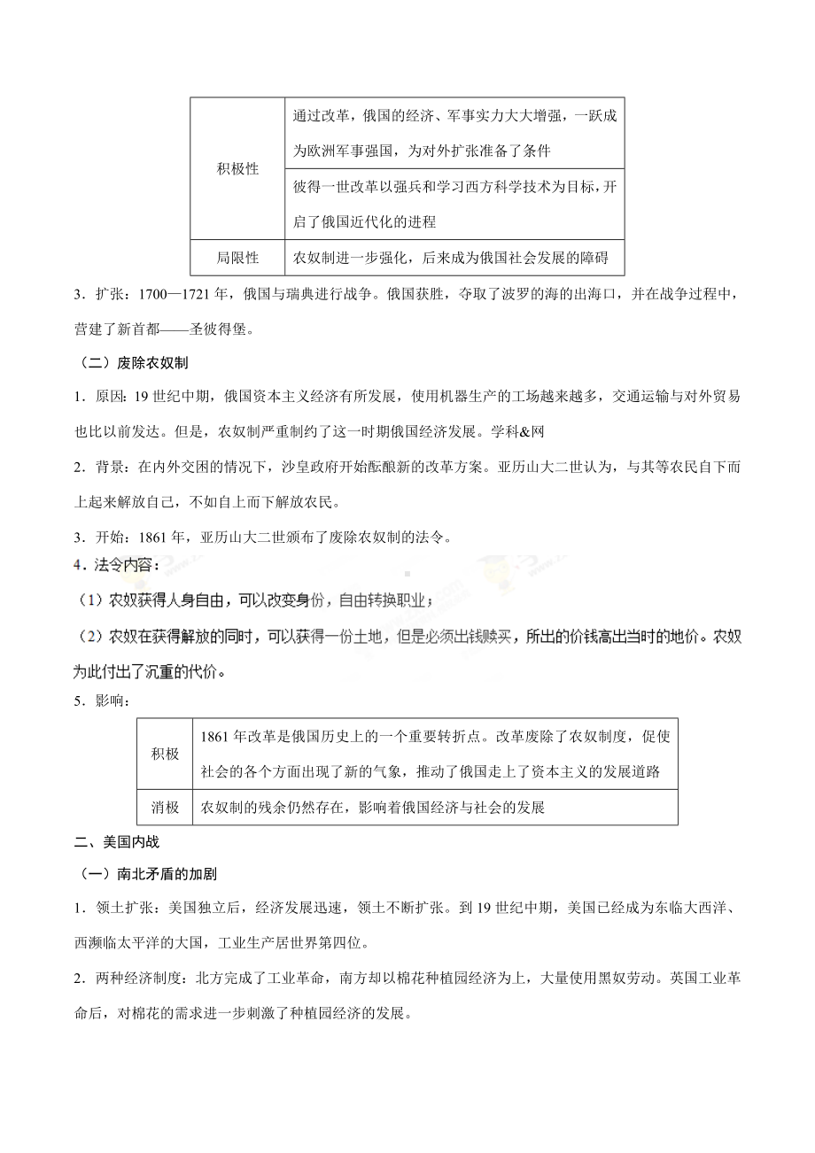 中考历史考点22资本主义制度的扩展-专项训练（含答案）.doc_第2页