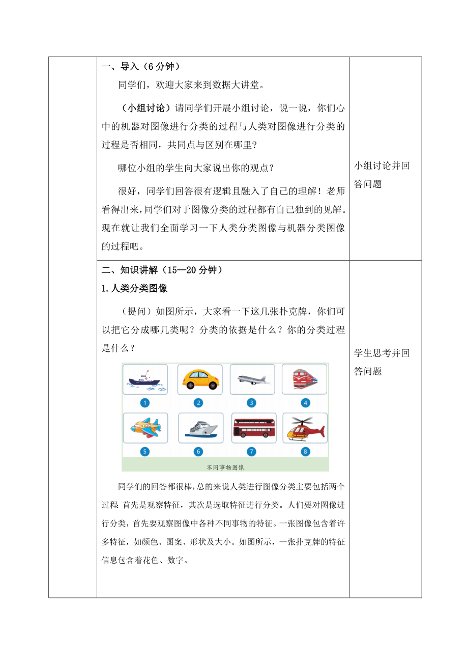 1.2《图像分类的实现——体验训练模型与应用全过程》 教案（表格式）-2024新清华大学版六年级上册《信息科技》.docx_第2页