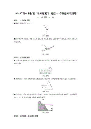 2024广西中考物理二轮专题复习 题型一 作图题专项训练 (含答案).docx