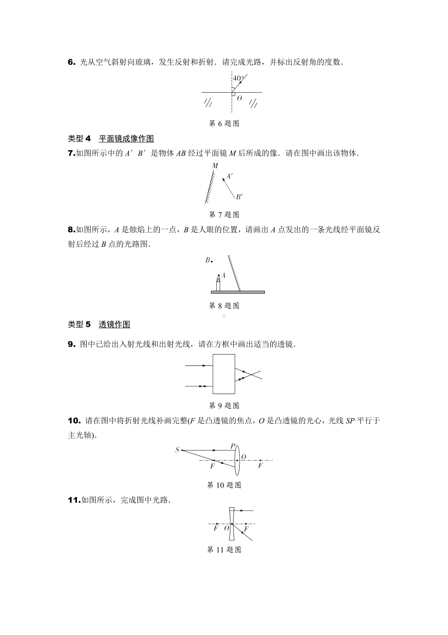 2024广西中考物理二轮专题复习 题型一 作图题专项训练 (含答案).docx_第2页