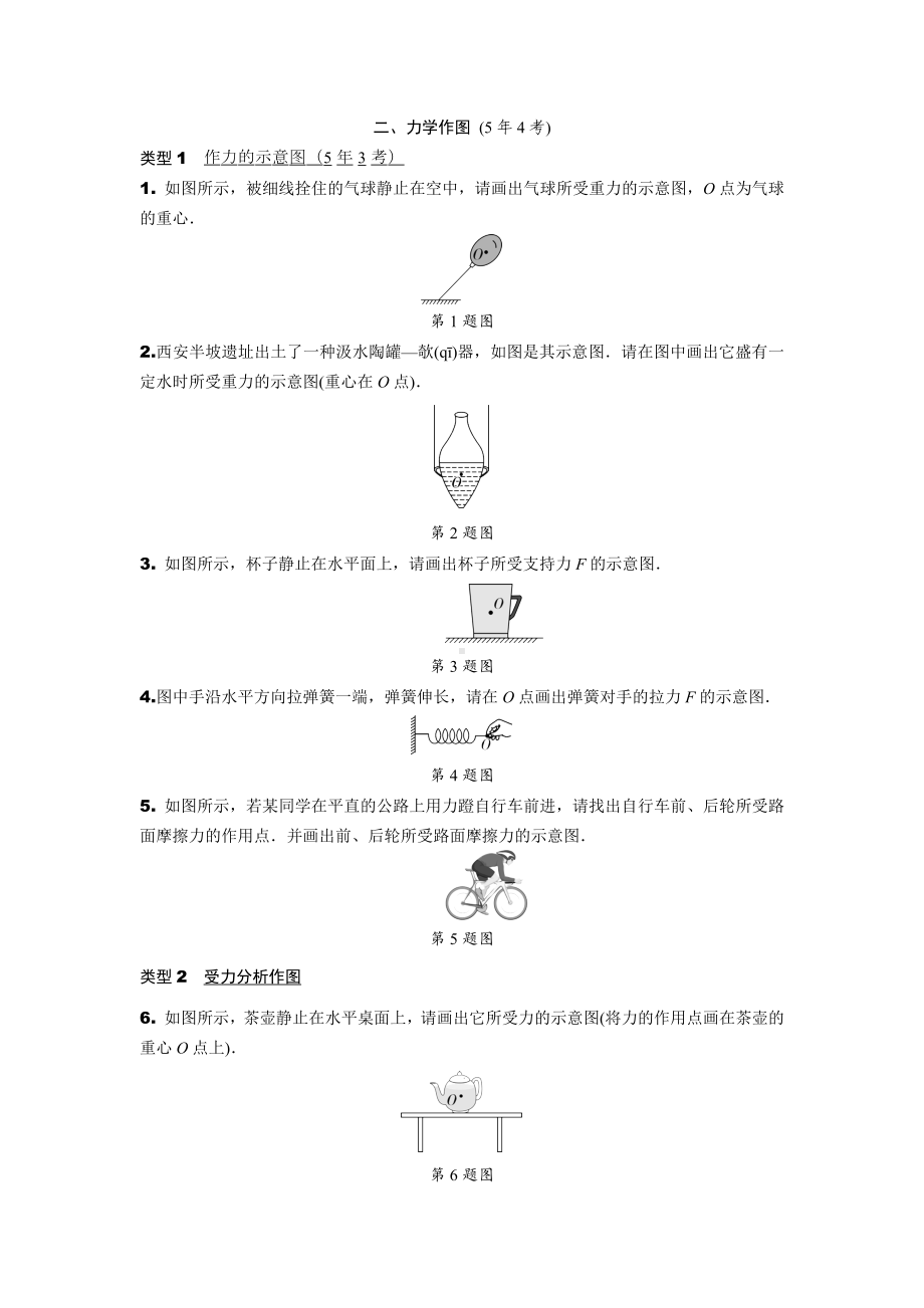 2024广西中考物理二轮专题复习 题型一 作图题专项训练 (含答案).docx_第3页