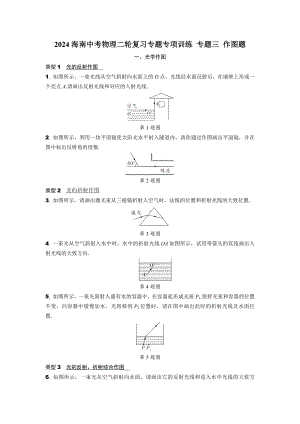 2024海南中考物理二轮复习专题专项训练 专题三 作图题 (含答案).docx