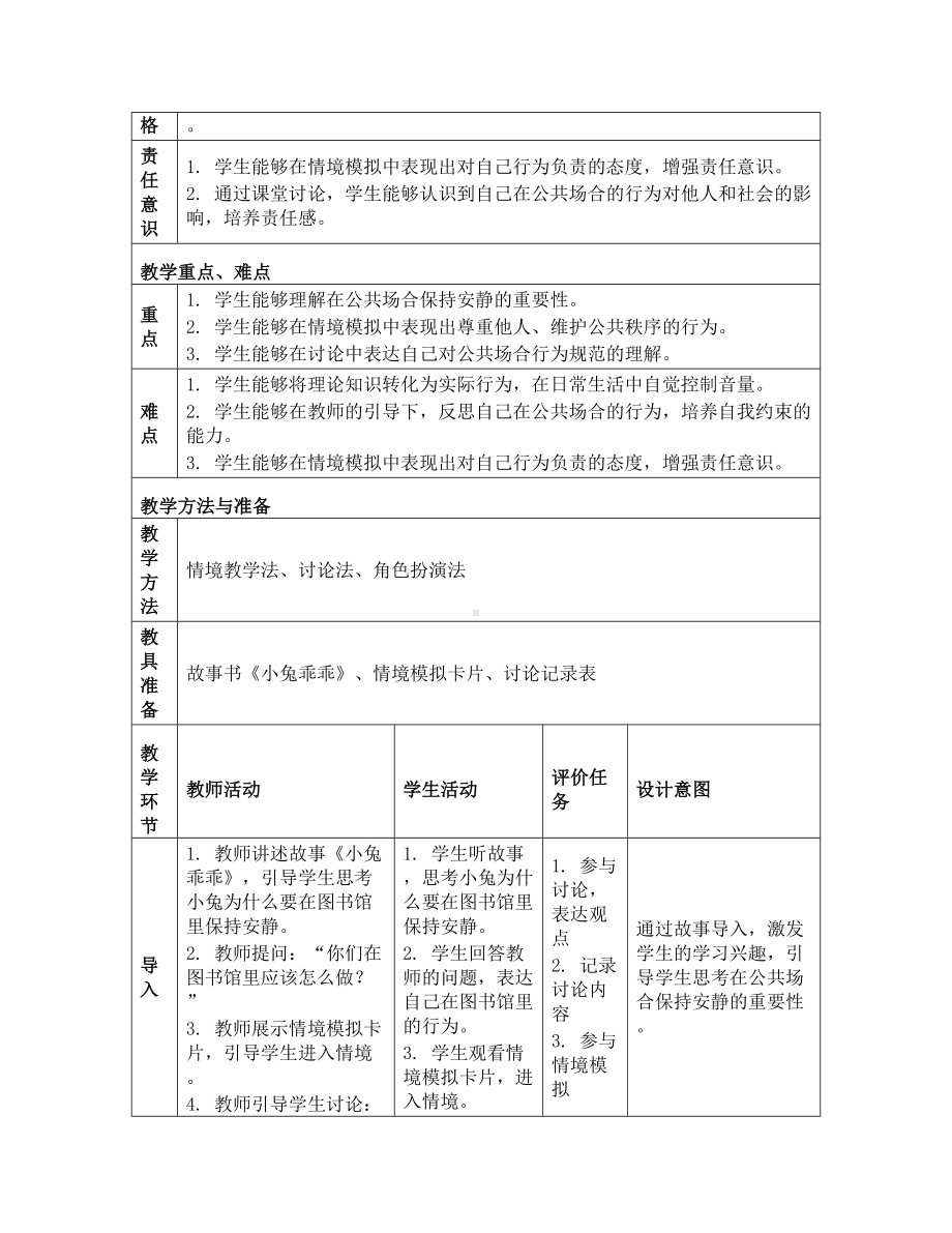 《13 我们小点儿声》教学设计-（2024）统编版一年级上册《道德与法治》.docx_第2页