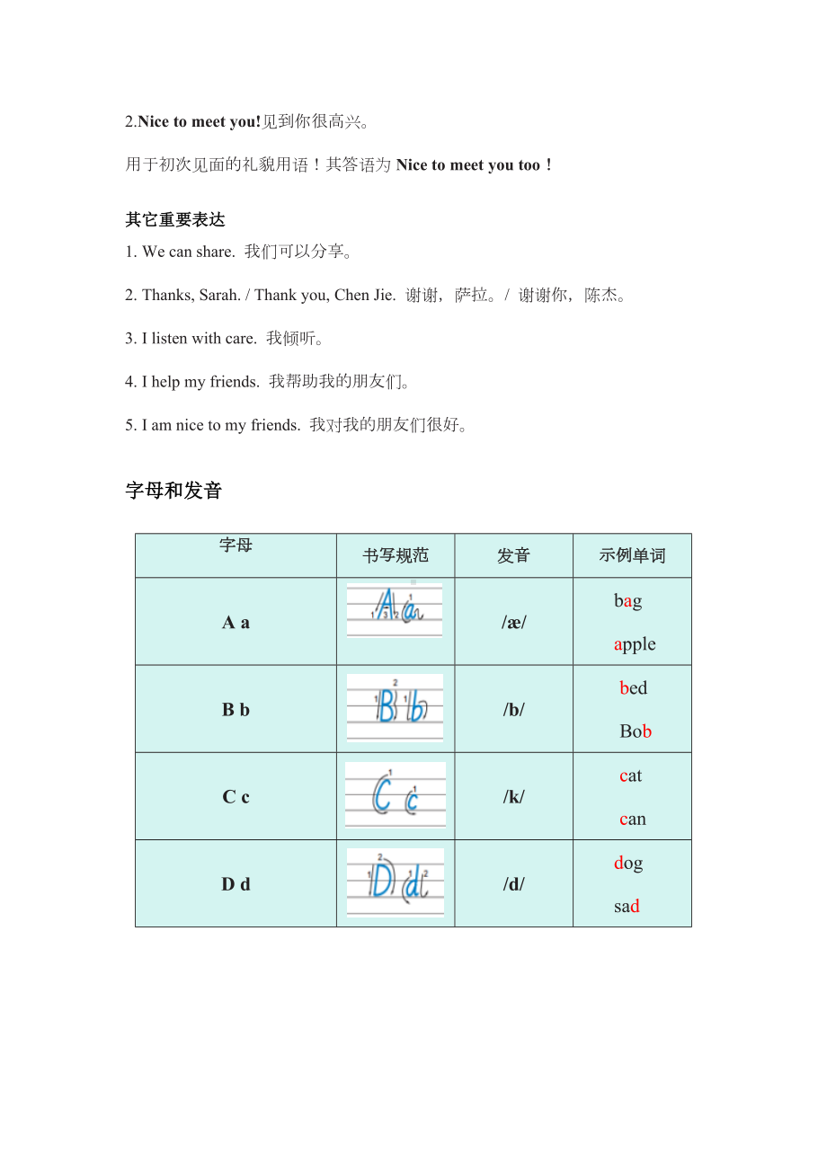 2024新人教PEP版三年级上册《英语》Unit 1 - Unit 6 知识点汇总（知识清单）.docx_第2页