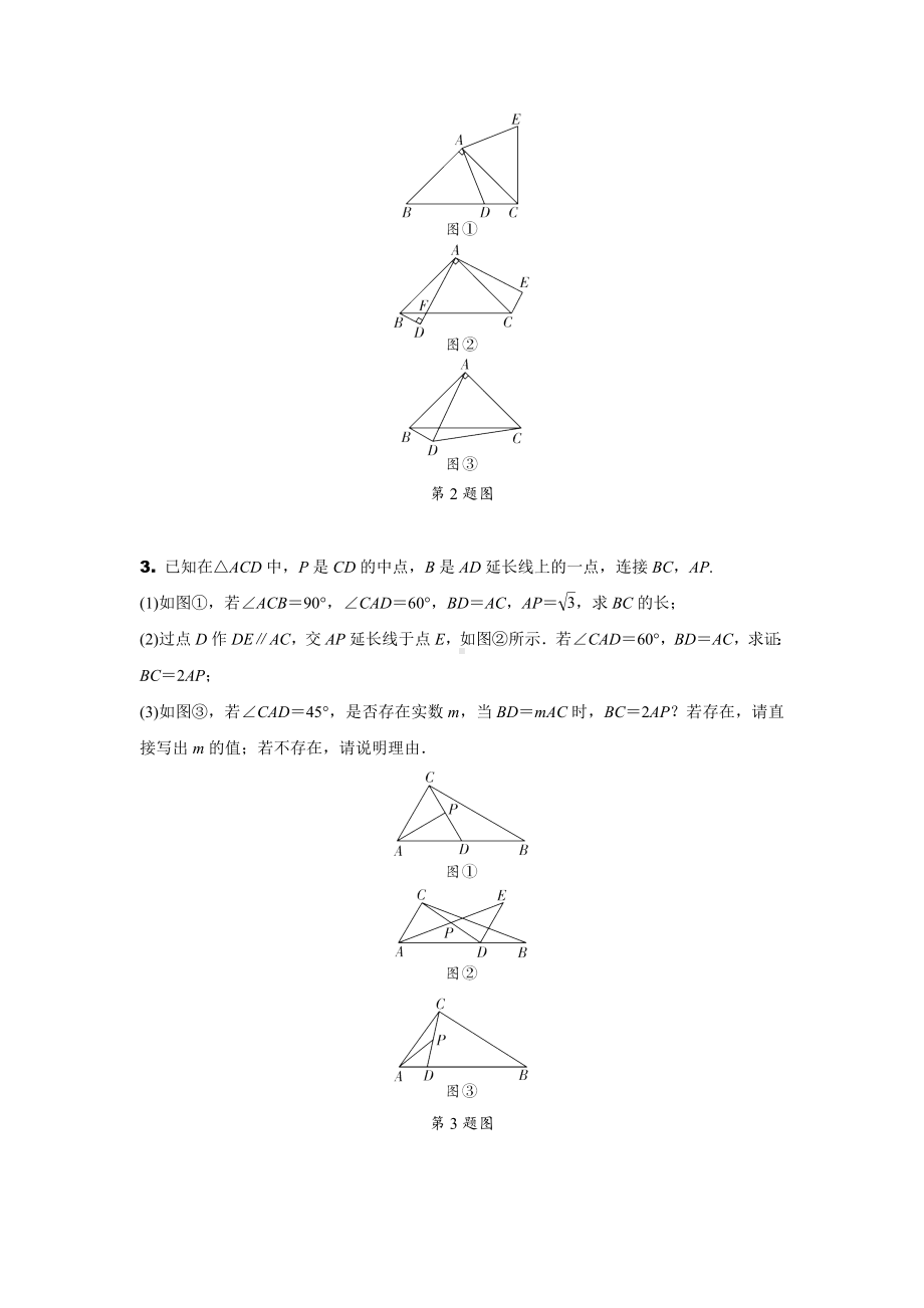 2024内蒙古中考数学二轮专项训练 题型十二 几何综合题（含答案）.docx_第2页