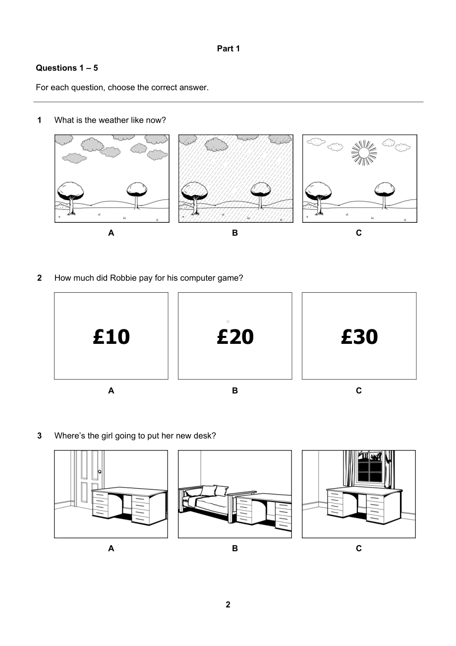 英语KET sample test3 官方样题三.docx_第2页