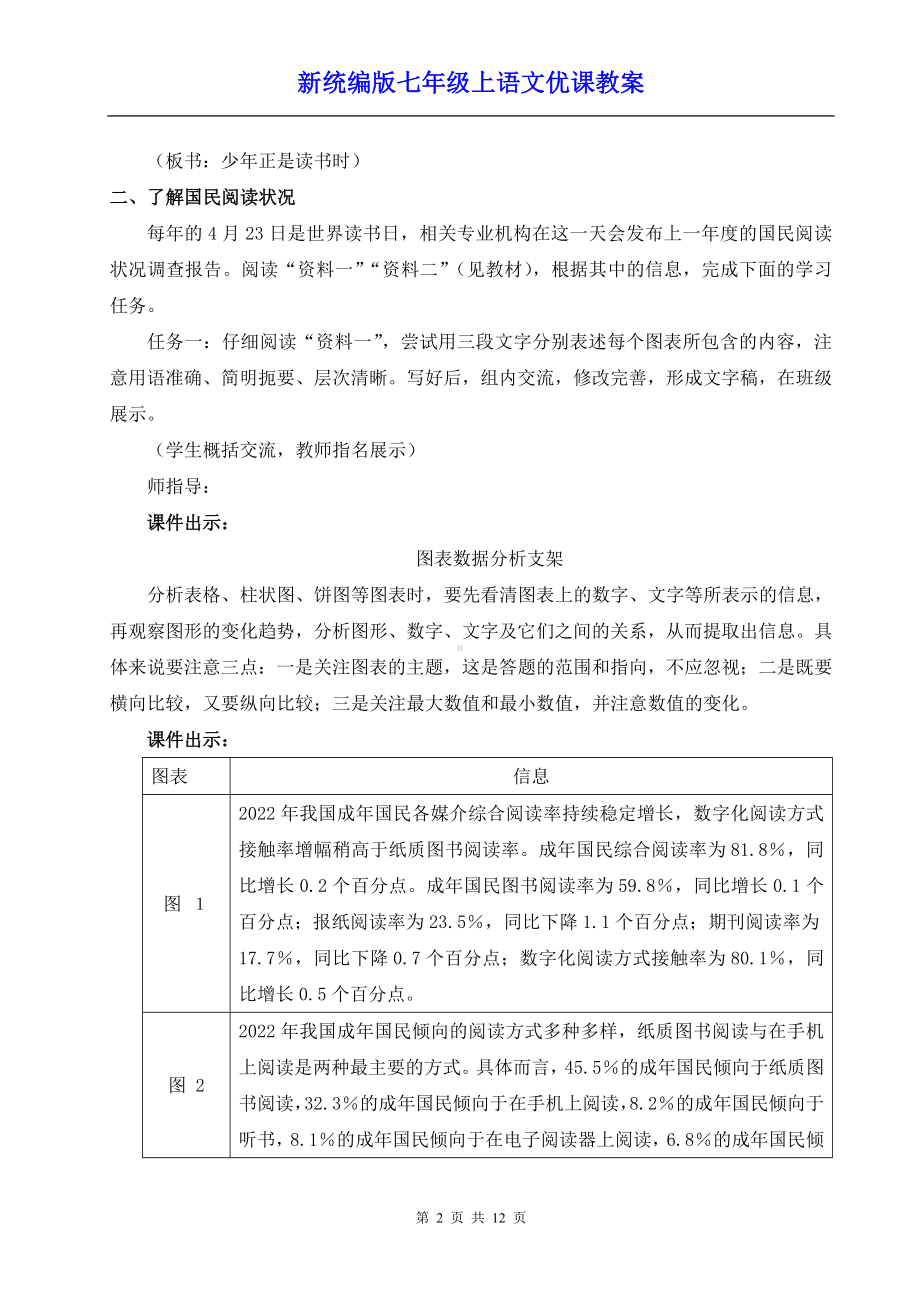 新统编版七年级上语文《专题学习活动 少年正是读书时》优课教案.doc_第2页