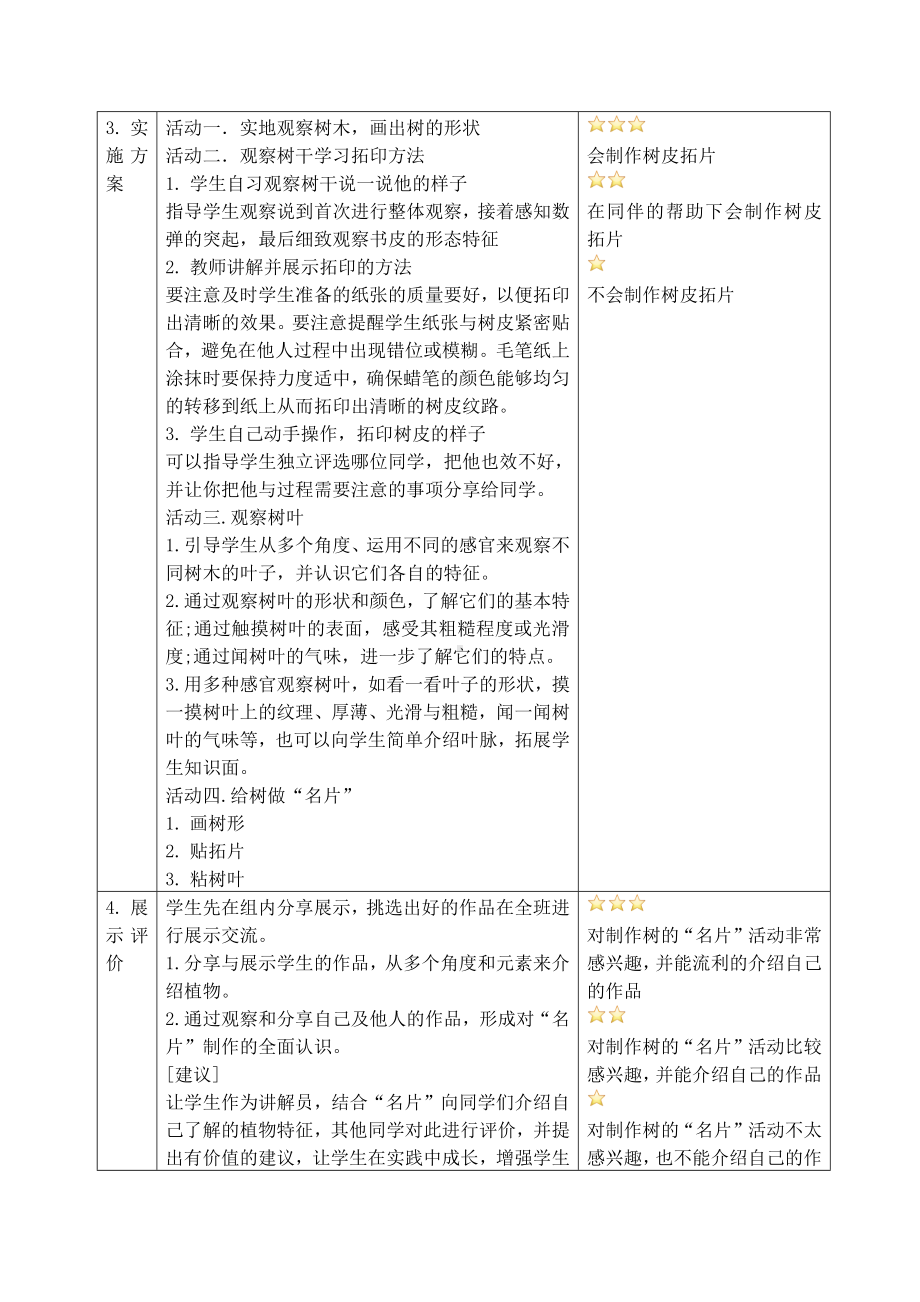 9给树做“名片” 教案-2024新青岛版一年级上册《科学》.docx_第3页