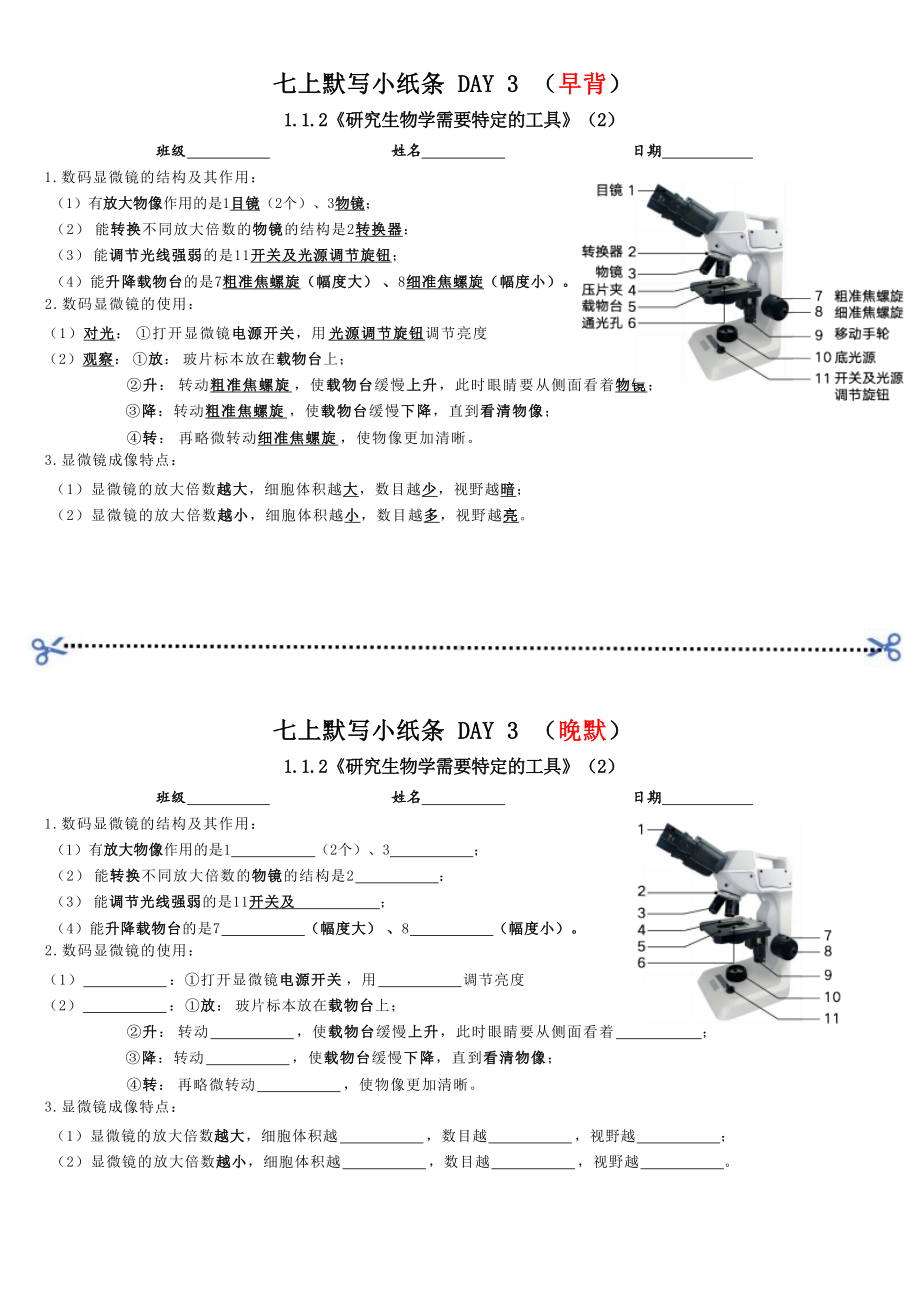 2024新济南版七年级上册《生物》期中复习知识点.docx_第3页